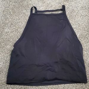 Kortni Jeane Black High Top, Low Back Swim Top. Size XL. Rarely worn, like new!